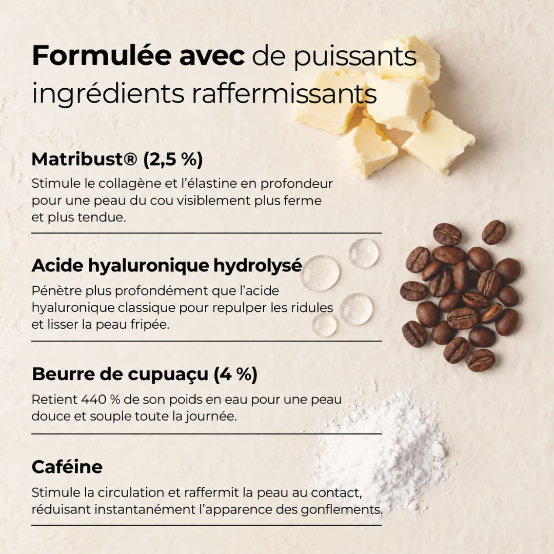 Crème pour le cou raffermissante et liftante